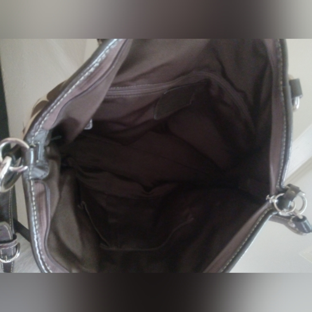 Coach Brown and Tan Signature Tote Bag - Picture 5 of 12